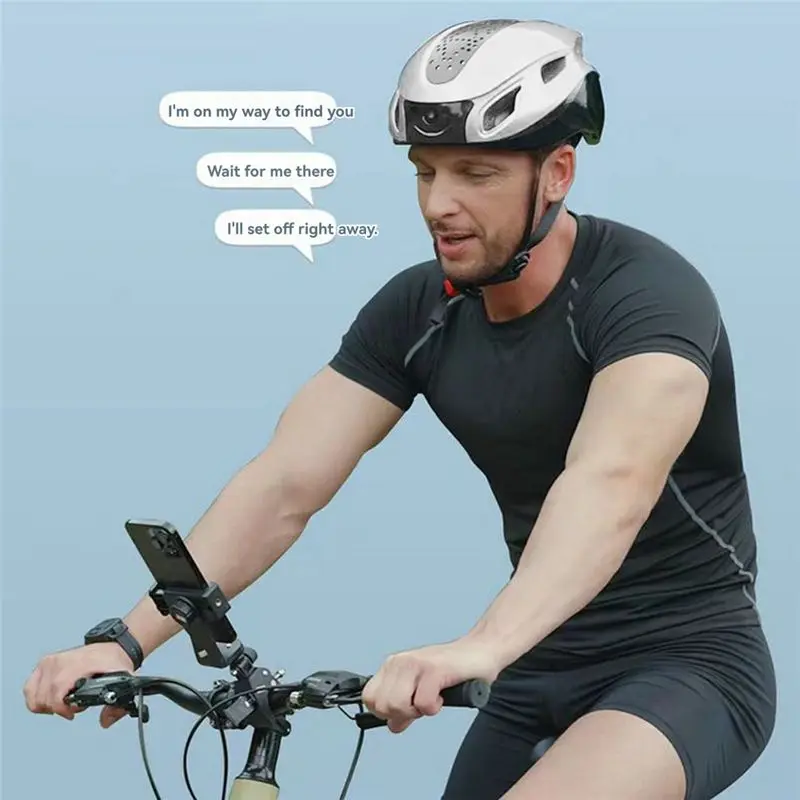 AA67-Ultra-Clear AI Voice Recording Video Recorder Bluetooth Enabled Safety Helmet For Cycling Electric Bike Motorcycle Black