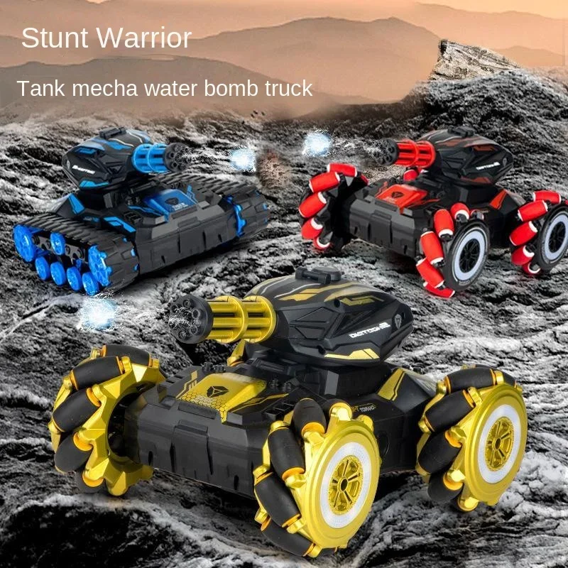 Auto RC Tank Remote Control Gesture Toy 4WD Water Bomb Cannon Stunt Car Shooting 2.4G Drift Kids for Electric Children Boys Gift