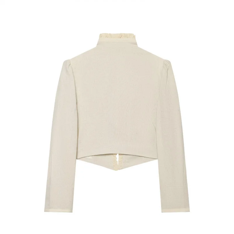 QICHE Women Short Blazer Jacket Hot Selling European American Style Casual Layered Decoration Fashion Outer Coat