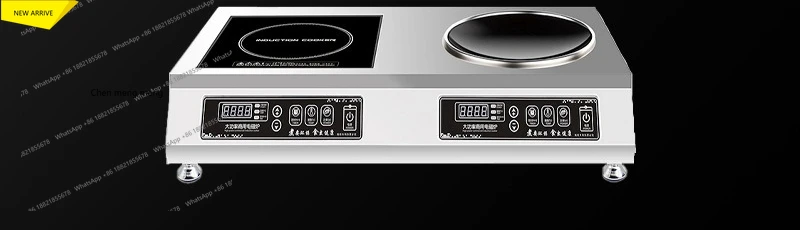 M138 Tabletop Commercial Induction Cooker for Stir-frying and Soup Cooking, Dual-use Catering Kitchen Equipment