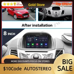 Android 13.0 Car DVD Player GPS Navigation For Ford Fiesta MK7 2013-2016 Car Radio player Auto Video stereo Multimedia head unit