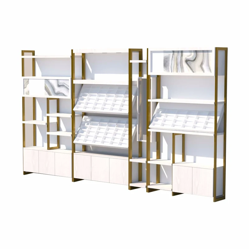 custom.Customized Eyeglasses Shop Wooden Exclusive Optical Display Shelf With Led Lighting