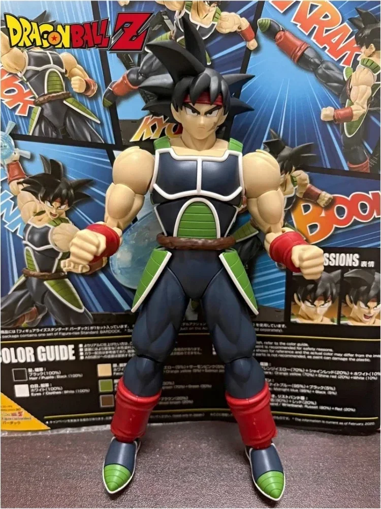 

14cm Bandai Dragon Ball Z Pvc Action Figure Toys Original Figure Rise 1/12 Bardock Collectible Anime Doll Assemble The Model Kit