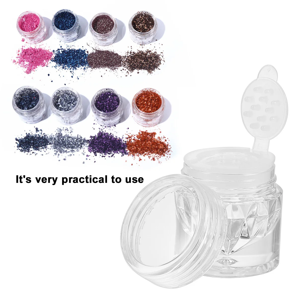 

10Pcs Loose Powder Bottle Refillable Travel Container for Concealer Powder Sub Packaging Lightweight Portable Storage Solution