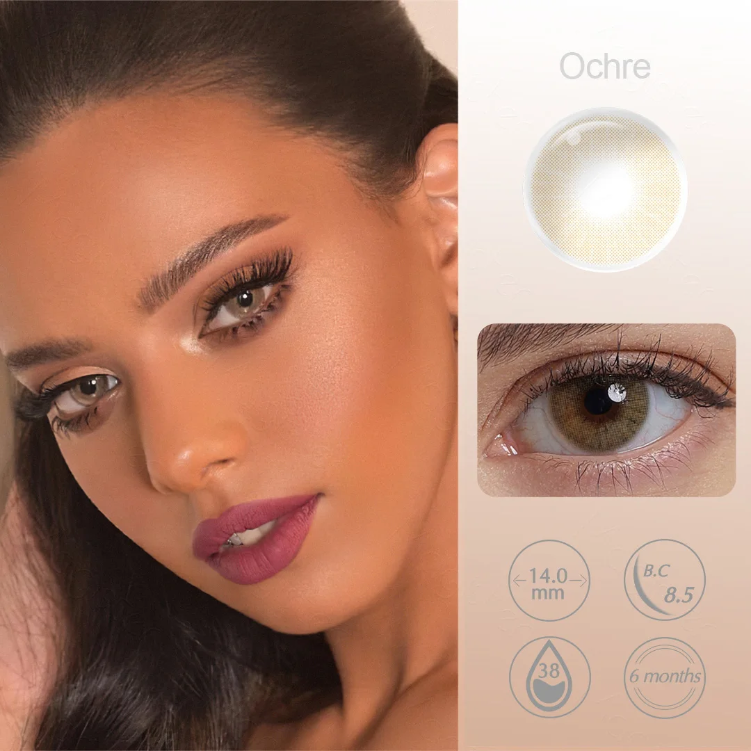 HIDROCOR Color lentes de contacto ojos ojos naturales cosméticos lentes contactos de ojos pupilas de belleza lentes de colores para ojos uso anual