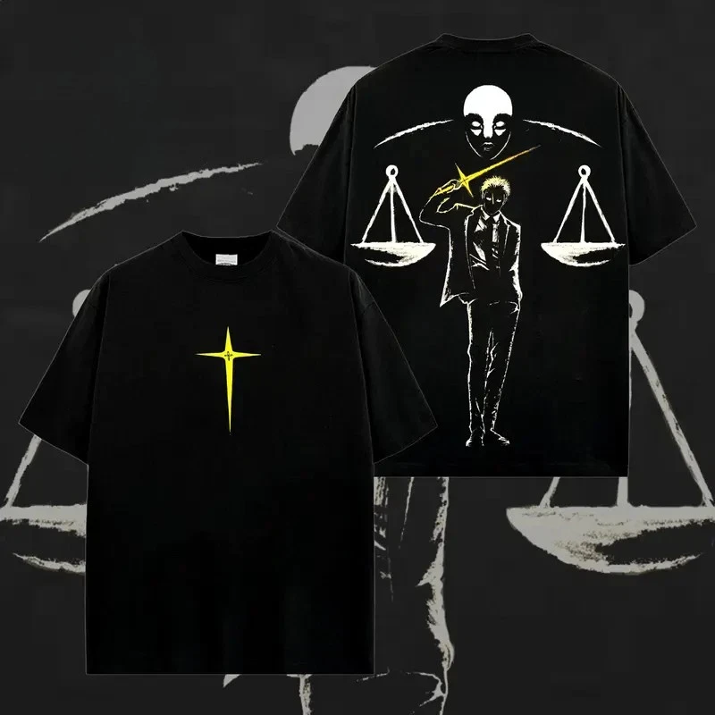Hot Anime Jujutsu Kaisen Choso Cool Print T-shirt Men Women Short Sleeve Clothing Cotton Tshirt Retro Washed T Shirt Manga Tops