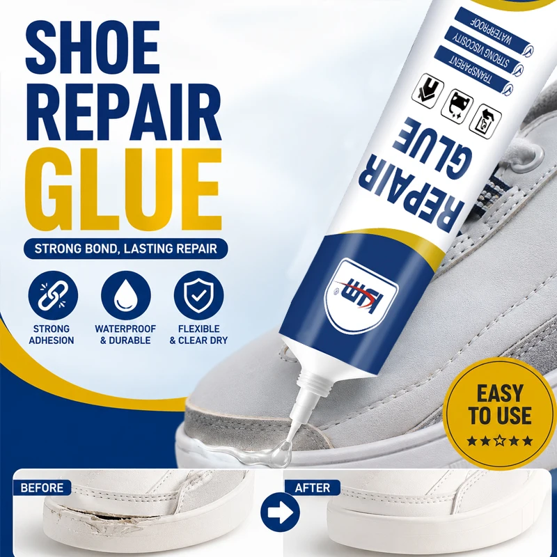 Cola forte profissional para sapatos, reparo rápido e firme para tênis, botas, sandálias, saltos altos, solas de sapatos, calçados de couro, adesivo para bolsas