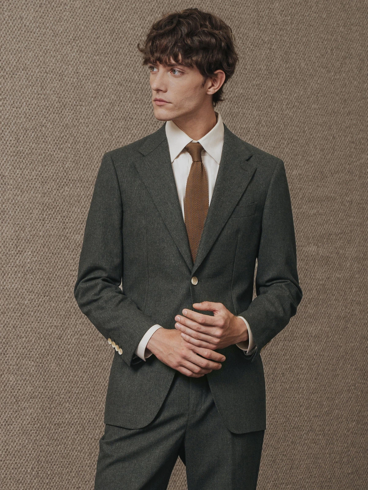 100% Wool Mens Suits Set Blazer + Pant Green Luxury Wedding Groom Wear Simple Style Fashion Man Suit Slim Fit Casual Clothes