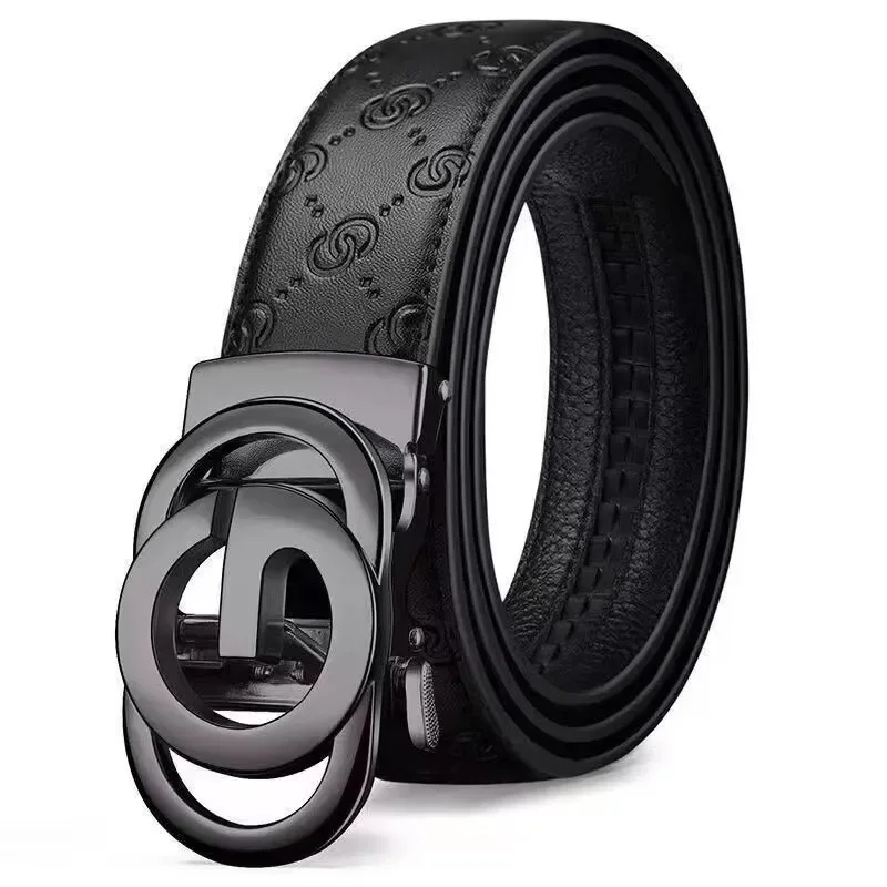 3,5 cm Neue Herren-PU-Gürtel mit Automatikschnalle, Luxusgürtel, Business-Casual, Hochwertiger Designer-Herren-Taillengürtel – Detail 4