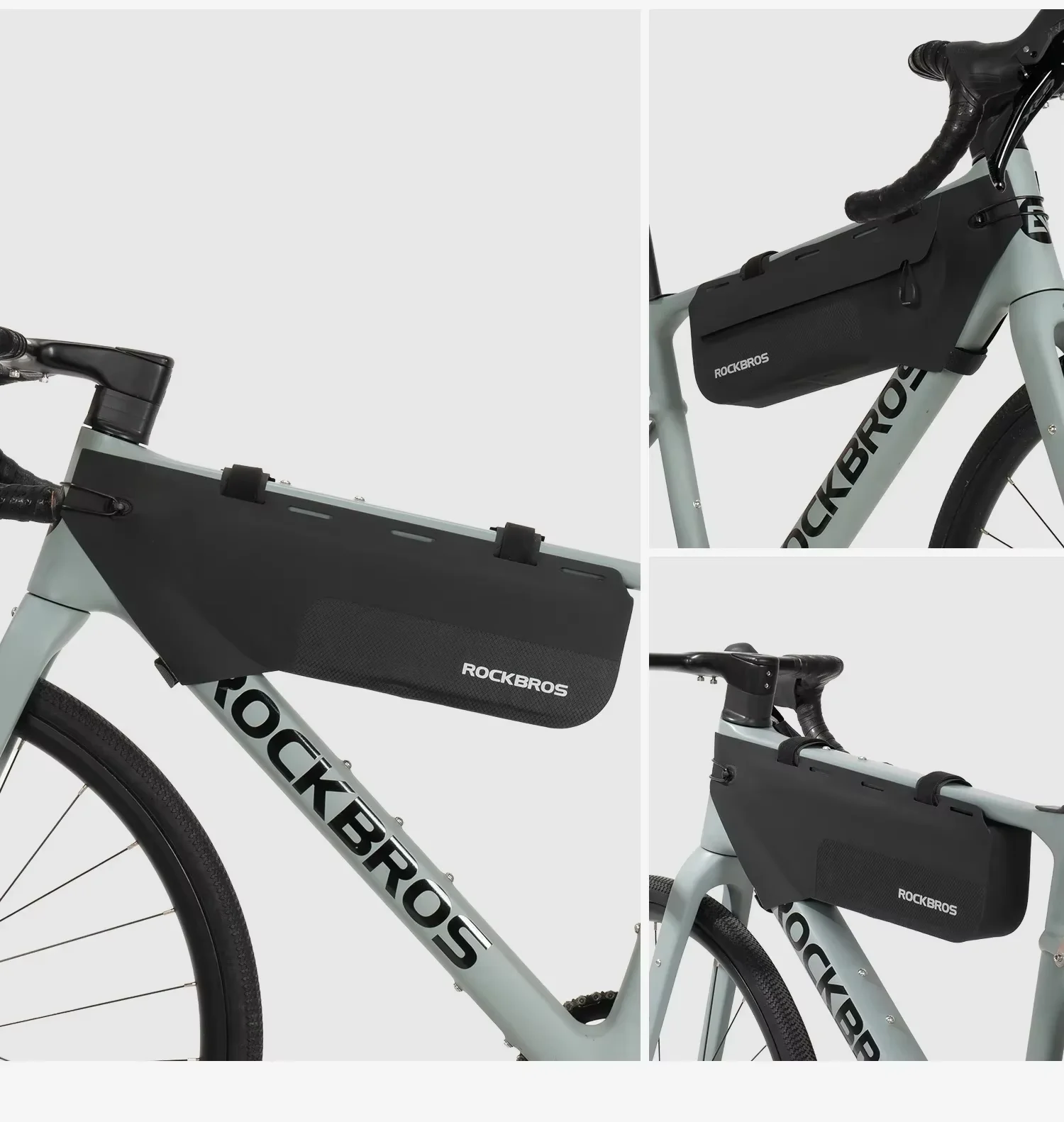 Fahrradrahmentasche, wasserdicht, 2,4 l, Fahrrad-Dreieckstasche für MTB, Rennrad, Gravelbike, Fahrradzubehör, Bikepacking – Detail 2