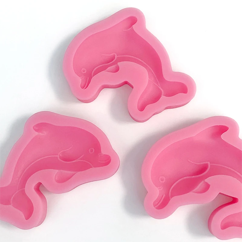 Little Dolphin Silicone Mould Aromatherapy Gypsum Food Grade liquid Silica gel Mold Soap Candle Glue Molds