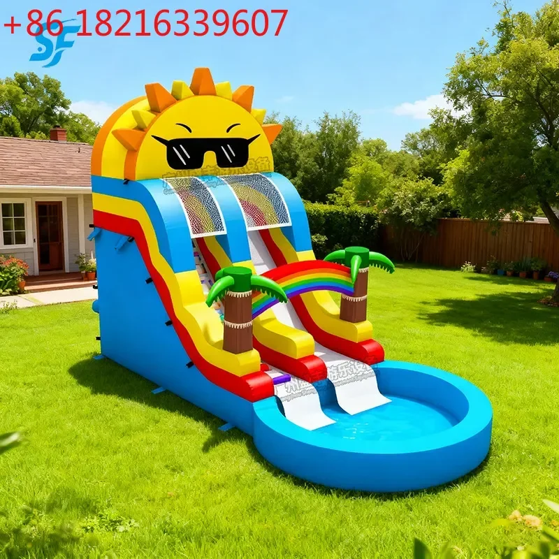 Hot Sale Inflatable Slide Pool Outdoor Commercial Inflatable Pool Home Small Inflatable Castle