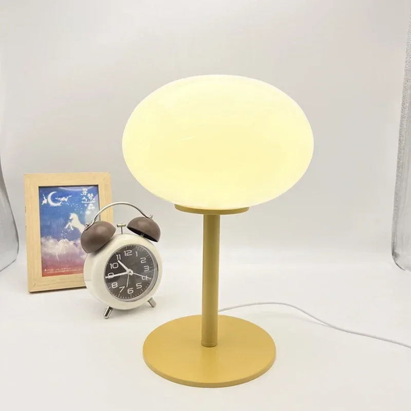 Glass Home Table Lamp Bedroom Bedside Night Light Room Decoration Interior Atmophere Lighting Living Room Ornaments Desk Lamp