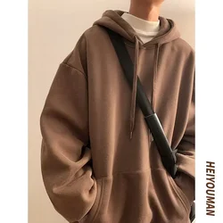 6 Colors Spring Autumn Solid Hoodie Men Harajuku Fashion Casual Oversized Hoodies Women Loose Hooded Sweatshirt Streetwear Y2k