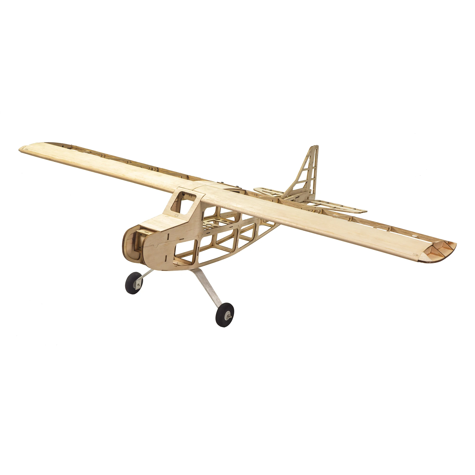 Balsawood Airplane Model Building Kit, Training Trainer, Laser Cut, Wingspan Balsa, Plano de Madeira, T 05, Vogue, 820mm, 32"