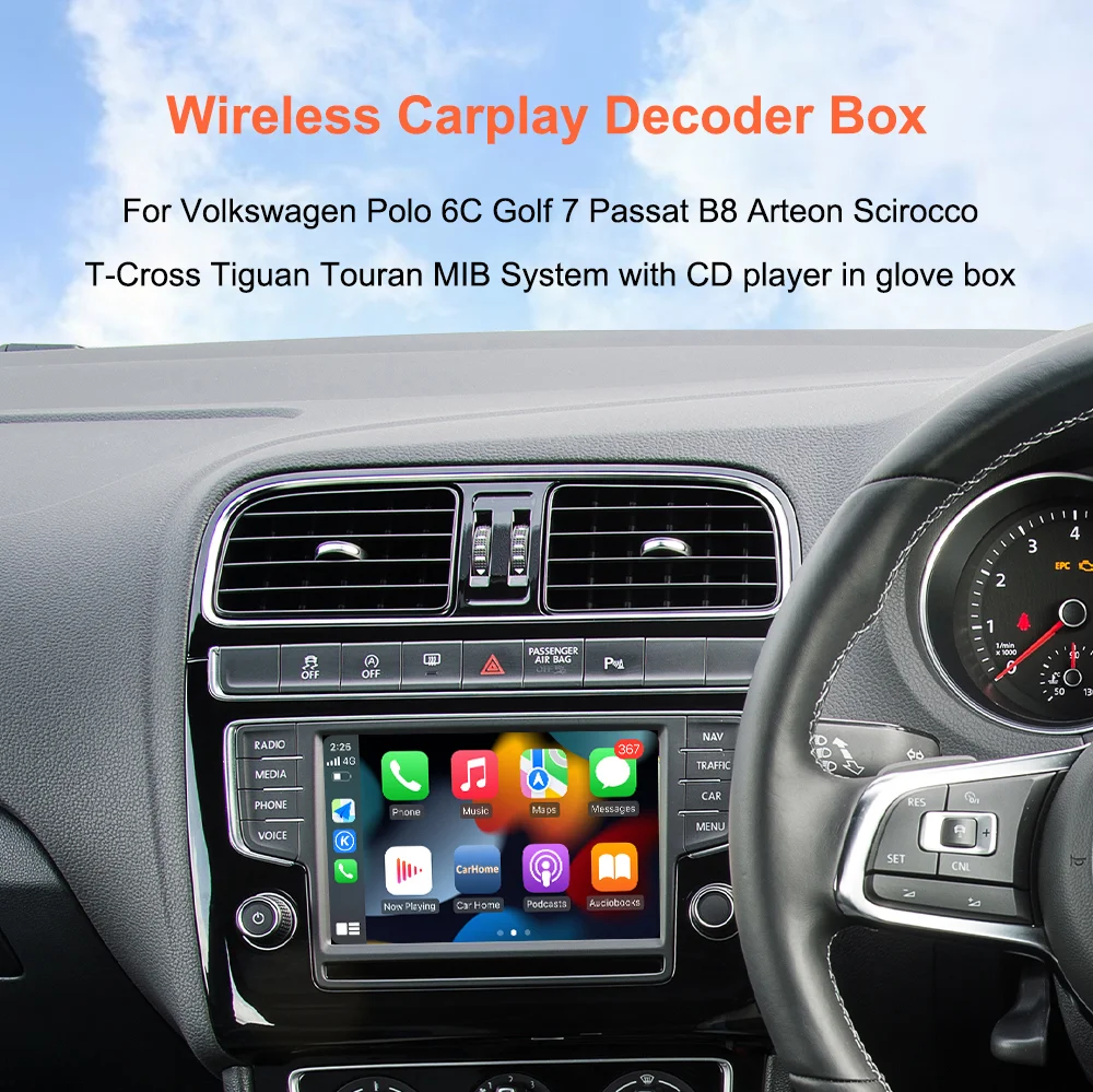 Kabelloses Carplay Android Auto Modul für VW Passat Golf 7 Tiguan Skoda MIB1 MIB2 – Detail 5