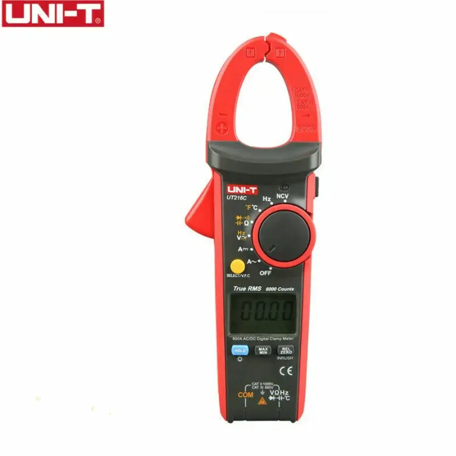 UNI-T UT216C 600A Medidores de pinza digitales NCV LCD Prueba ACDC Multímetros de rango automático # xhd