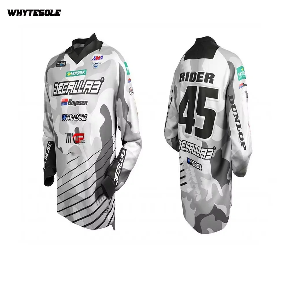 2023 Team cutsom bmx motocross jersey bike enduro mtb cycling jersey Long sleeve downhill Motorcycle bicycle clothing