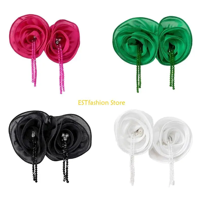 

Y5GC Brooch Flower Sew Patches Trimmings Applique для свадебного платья шарф шарф декорации