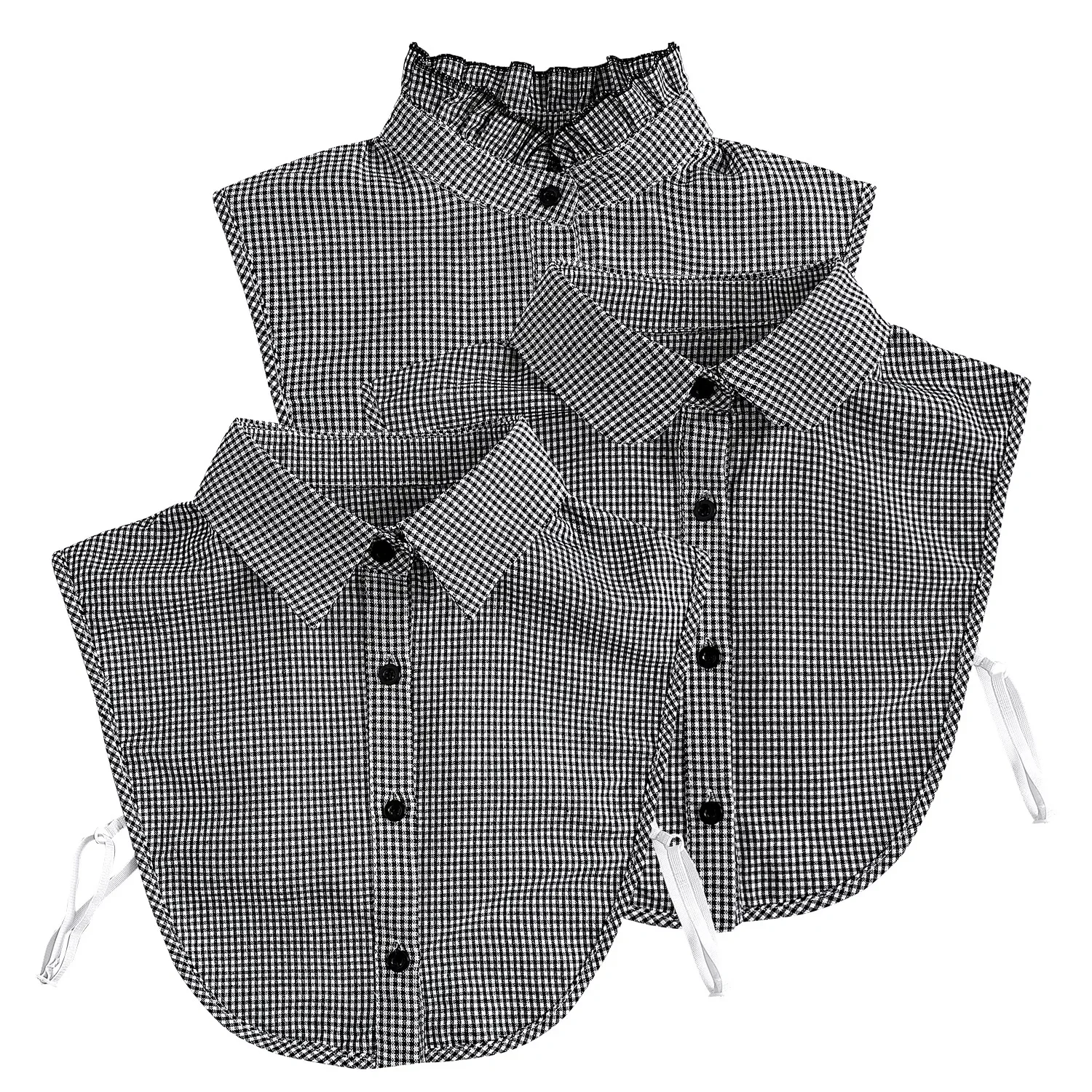 Linbaiway Women Adult False Collar Necklace Fake Collar Laides Lapel Detachable Collar Shirt Female Lapel Blouse Top Decor