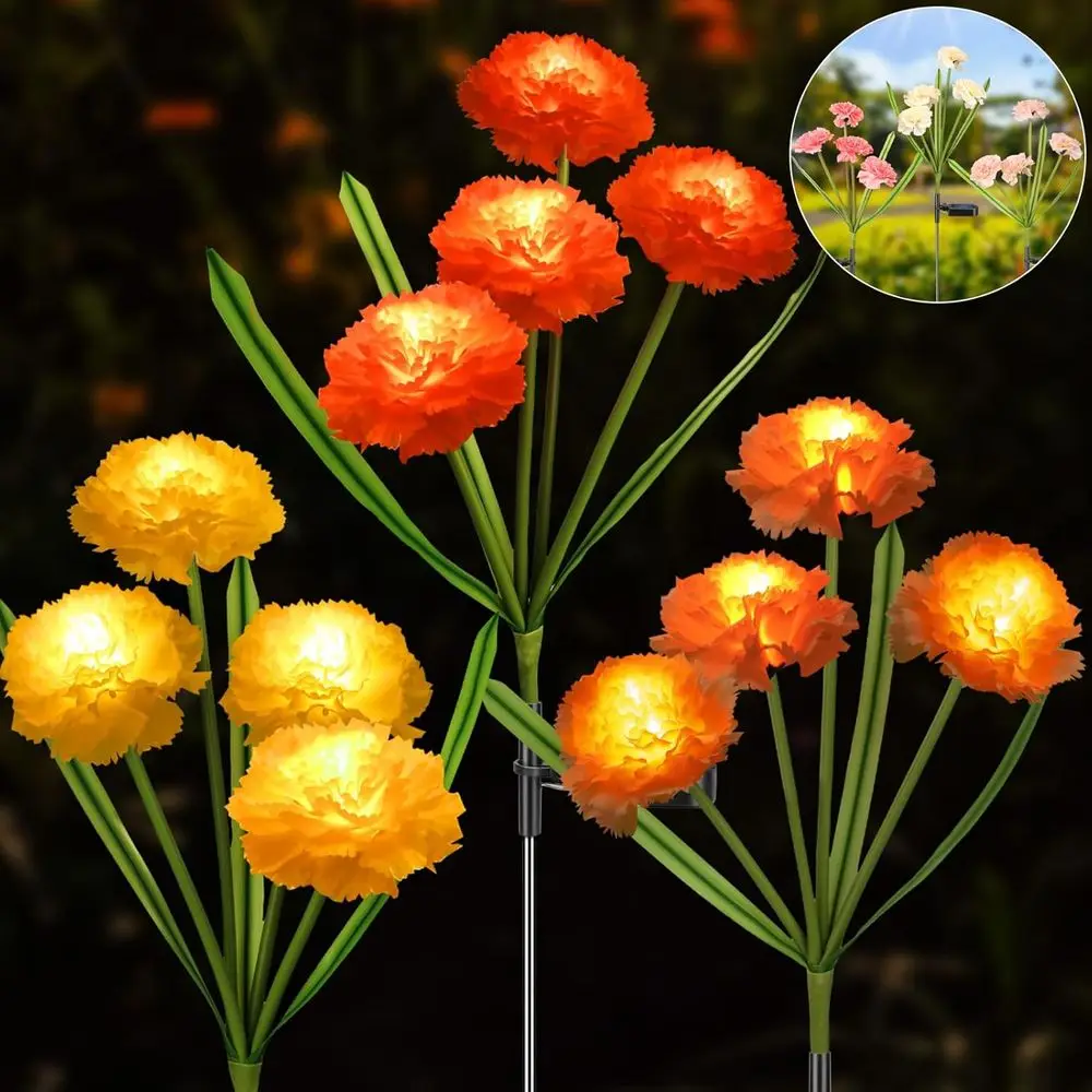 

Уличные водонепроницаемые светильники-шампуры с 12 реалистичными цветами для украшения двора и сада (3 шт.)