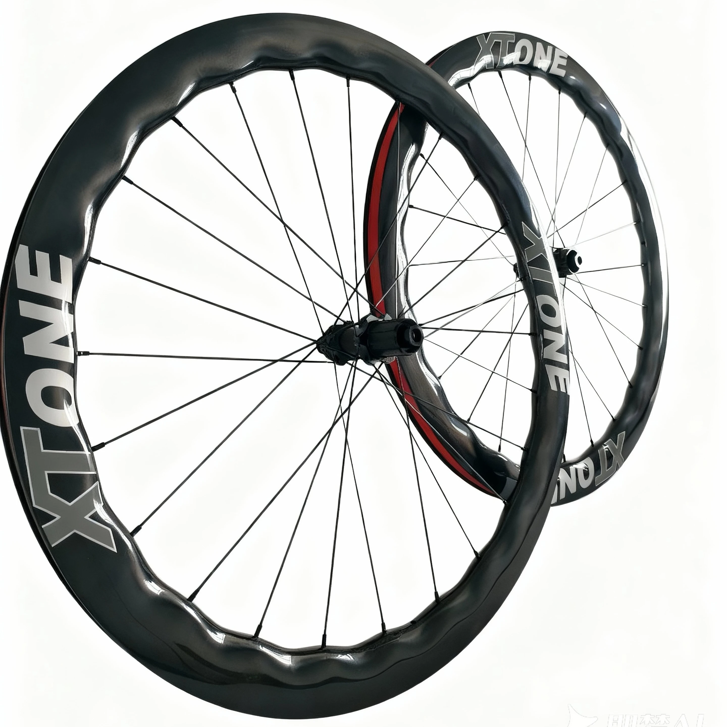 

XTONE Carbon Fiber Wave Disc Brake Road Wheelset with Ratchet Hub Lightweight Aero and Stable for Racing and Training