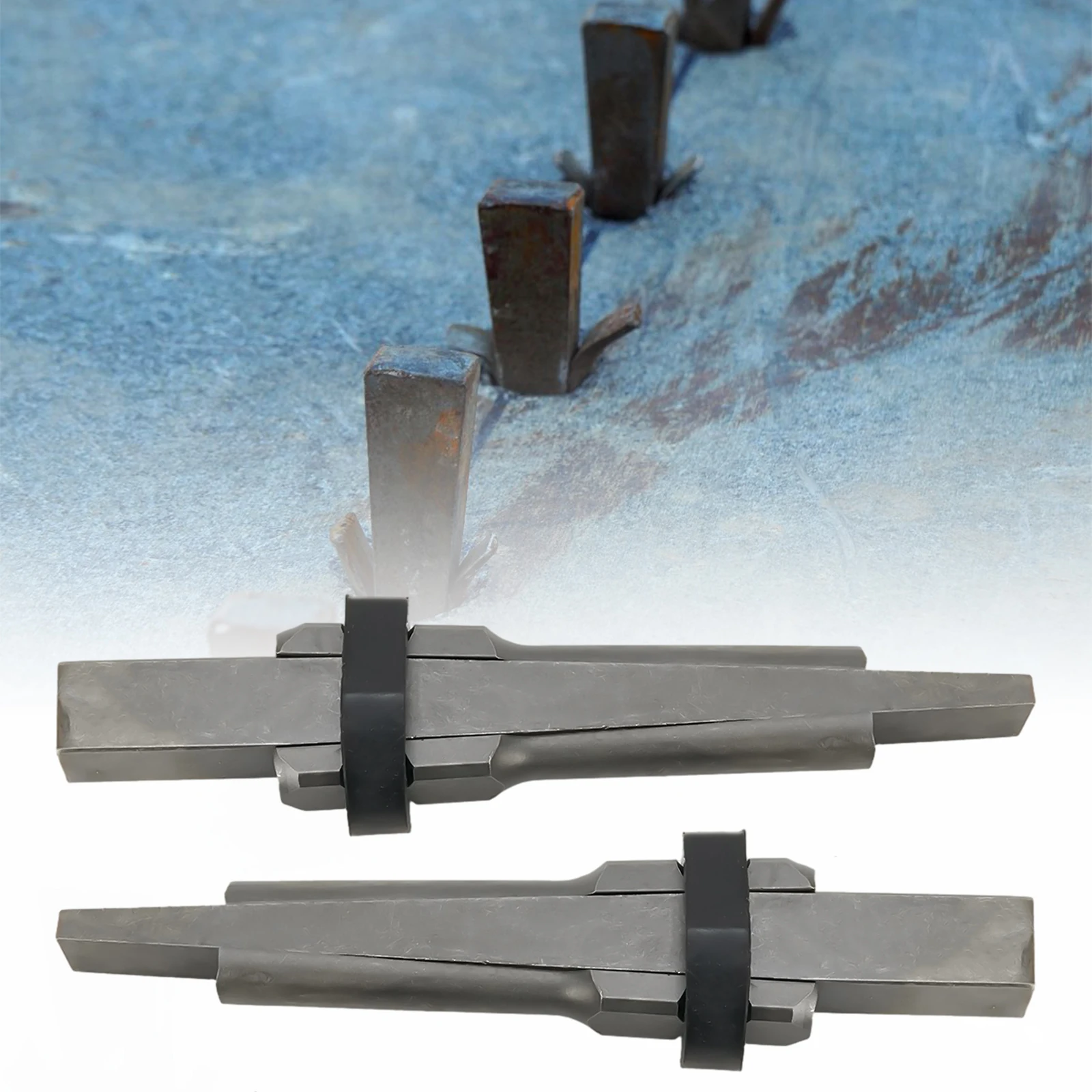 

Quarry Tools Rock Stone Splitter High Hardness Metal Plug Toughness 2 Set Chromium Vanadium Alloy Steel High Quality