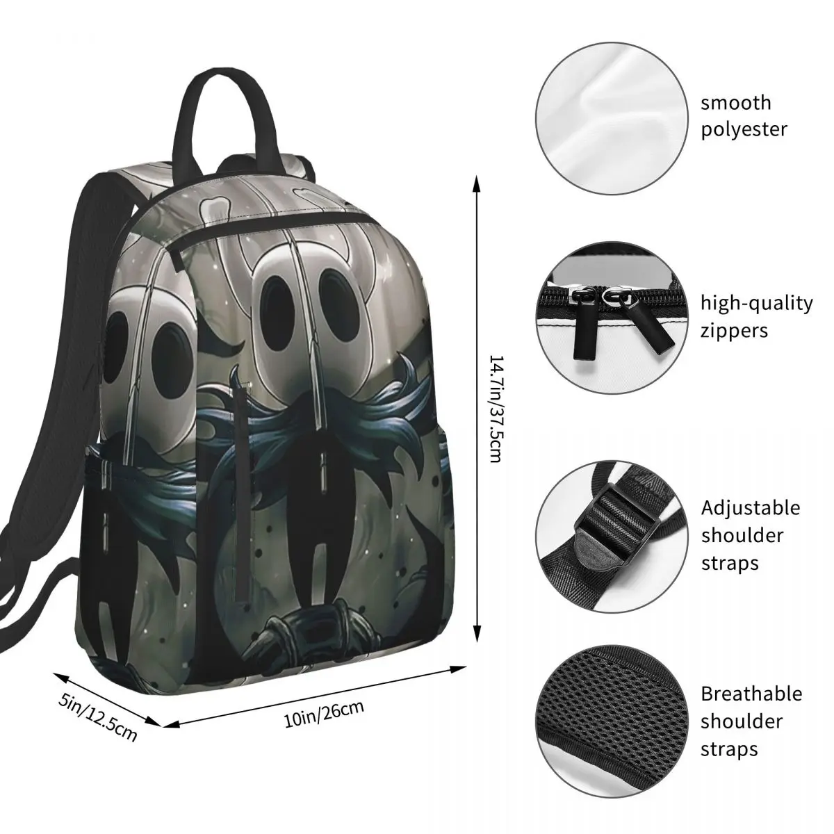 Hollow Knight (13) Backpack Student BookBag Boys Girls School Bag Laptop Shoulder Bags Men Women