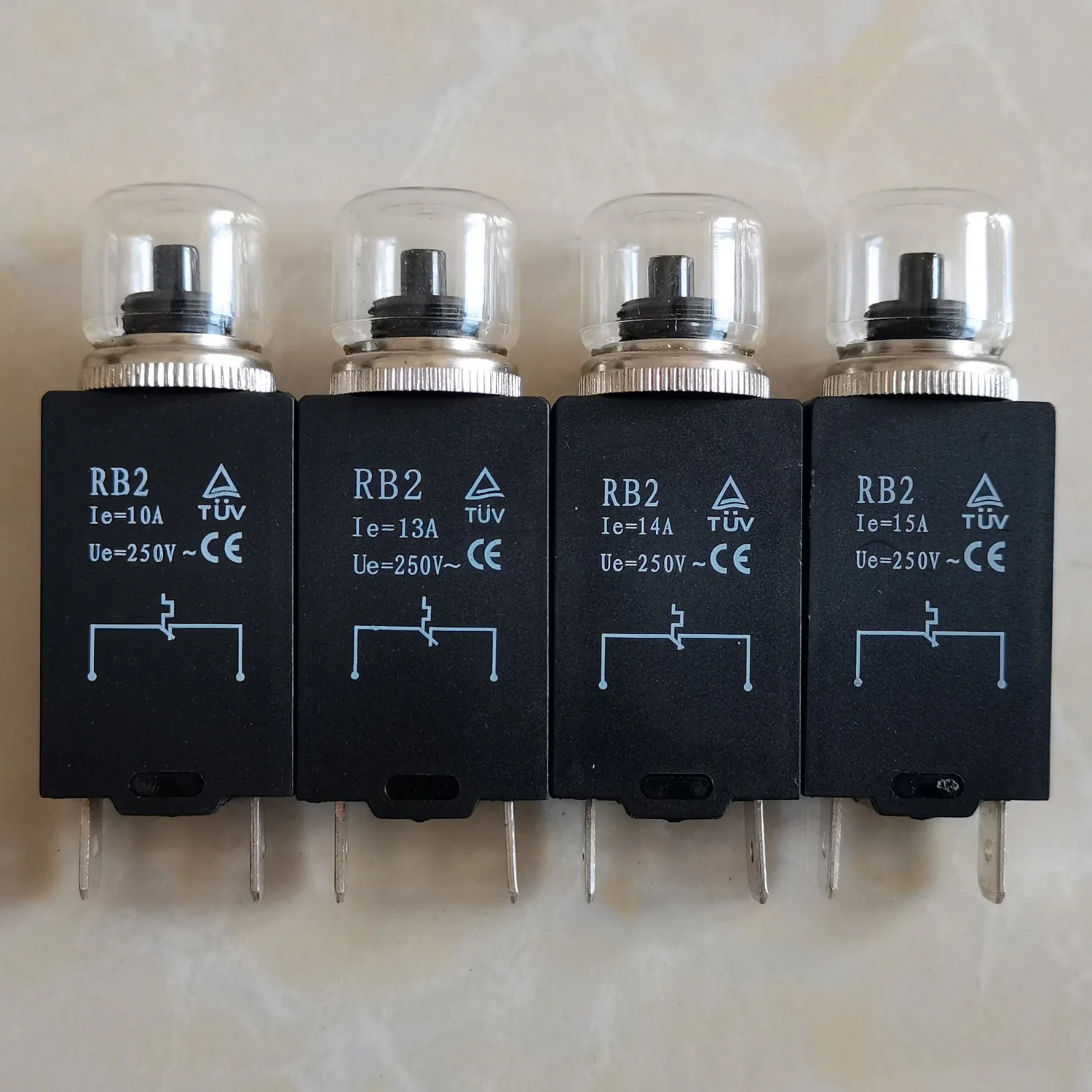 1Piece RB2 Circuit-Breakers Equipment Thermal Protection Switch Overload Overcurrent Protector 250V 2.5A 8A 10A 12A 13A 14A 15A