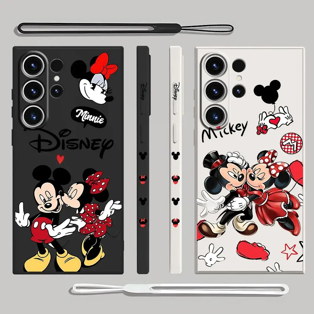 Case for Samsung Galaxy S24 Ultra S23 Ultra 5G S21 S20 FE S22 Plus S23 5G S24 Plus Disney Mickey Minnie Cover Print Luxury