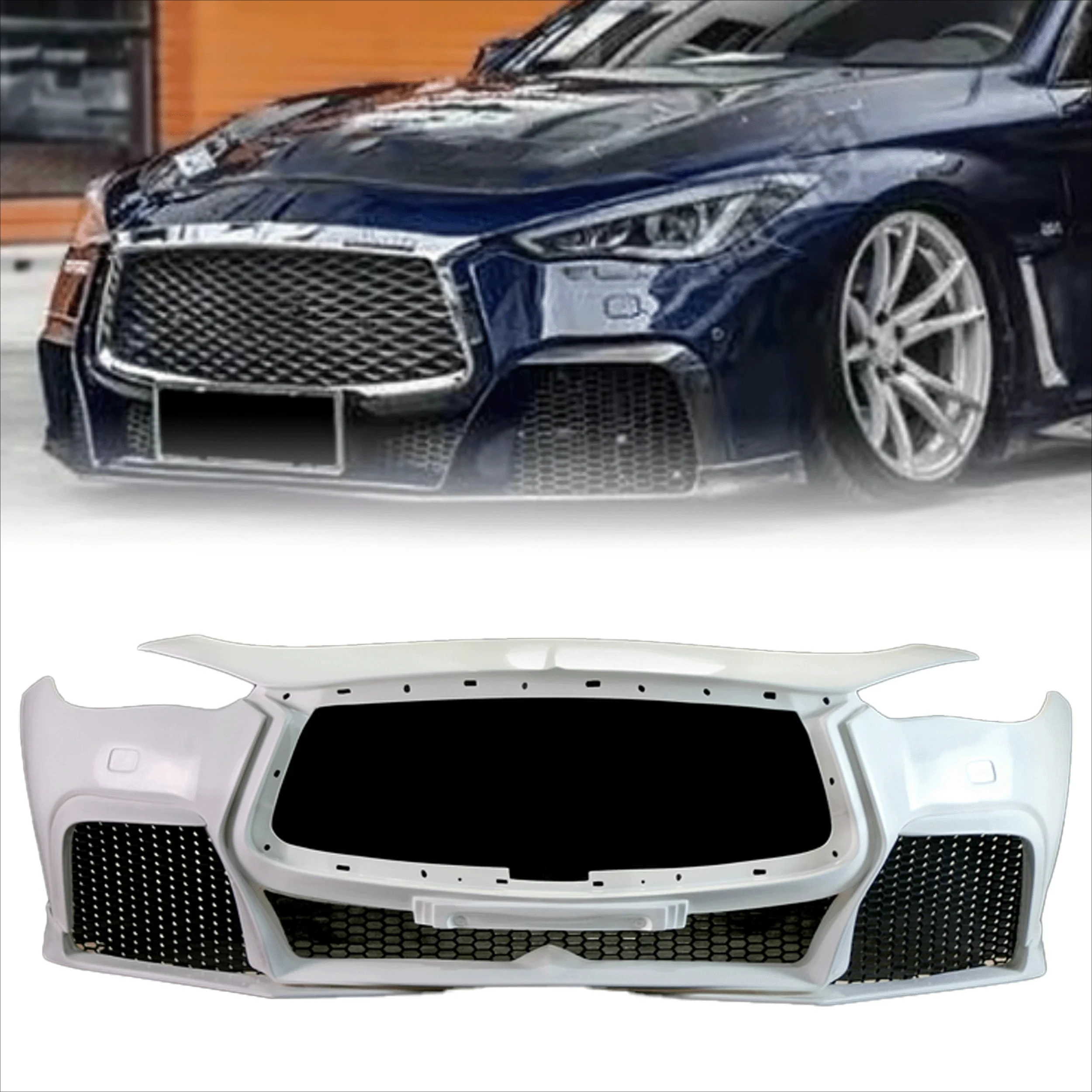 

Для Infiniti Q60 Project Black S Concept передний бампер из стекловолокна, 4 шт., комплект кузова