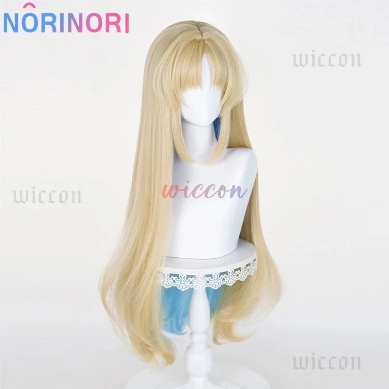 Wig Cosplay CyWuthering Waves Cartethyia Fleurdelys Rambut Panjang Pirang Beige Hiasan Kepala Telinga Tanduk Alat Peraga Pesta Halloween
