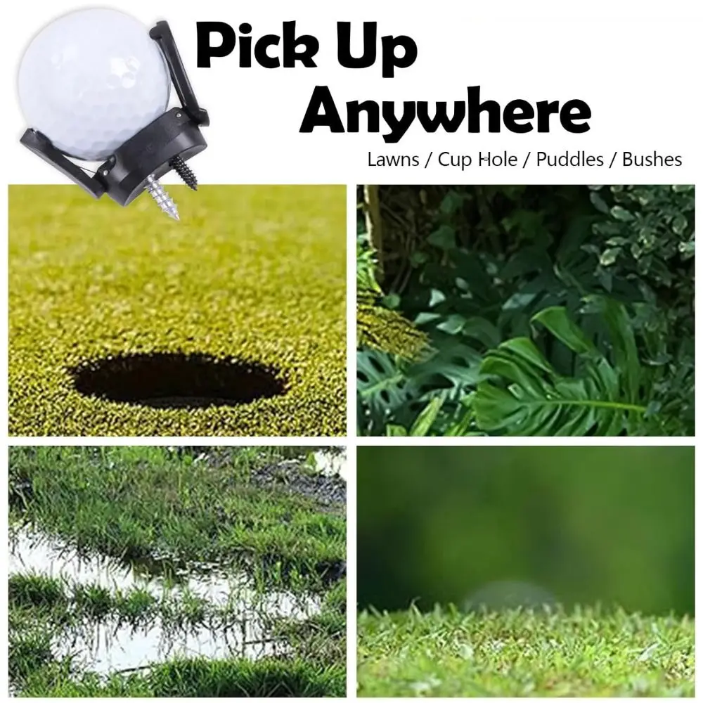 New Mini Golf Ball PickUp Plastic Black Golfball Pick Up Tools Putter Open Pitch Retriever Outdoor