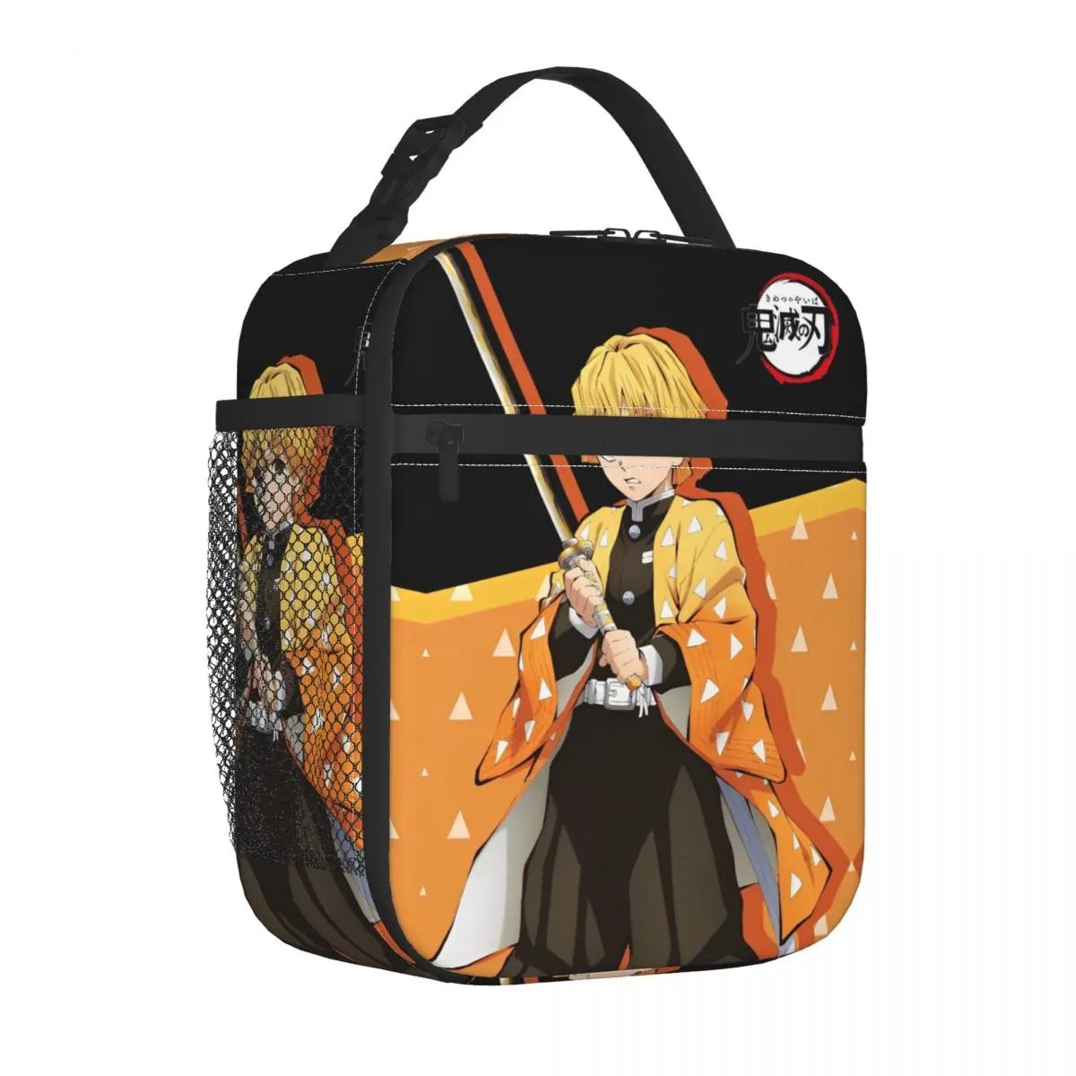 Zenitsu Demon Slayer Insulated Lunch Bags Large Meal Container Cooler Bag Tote Lunch Box School Travel Girl Boy