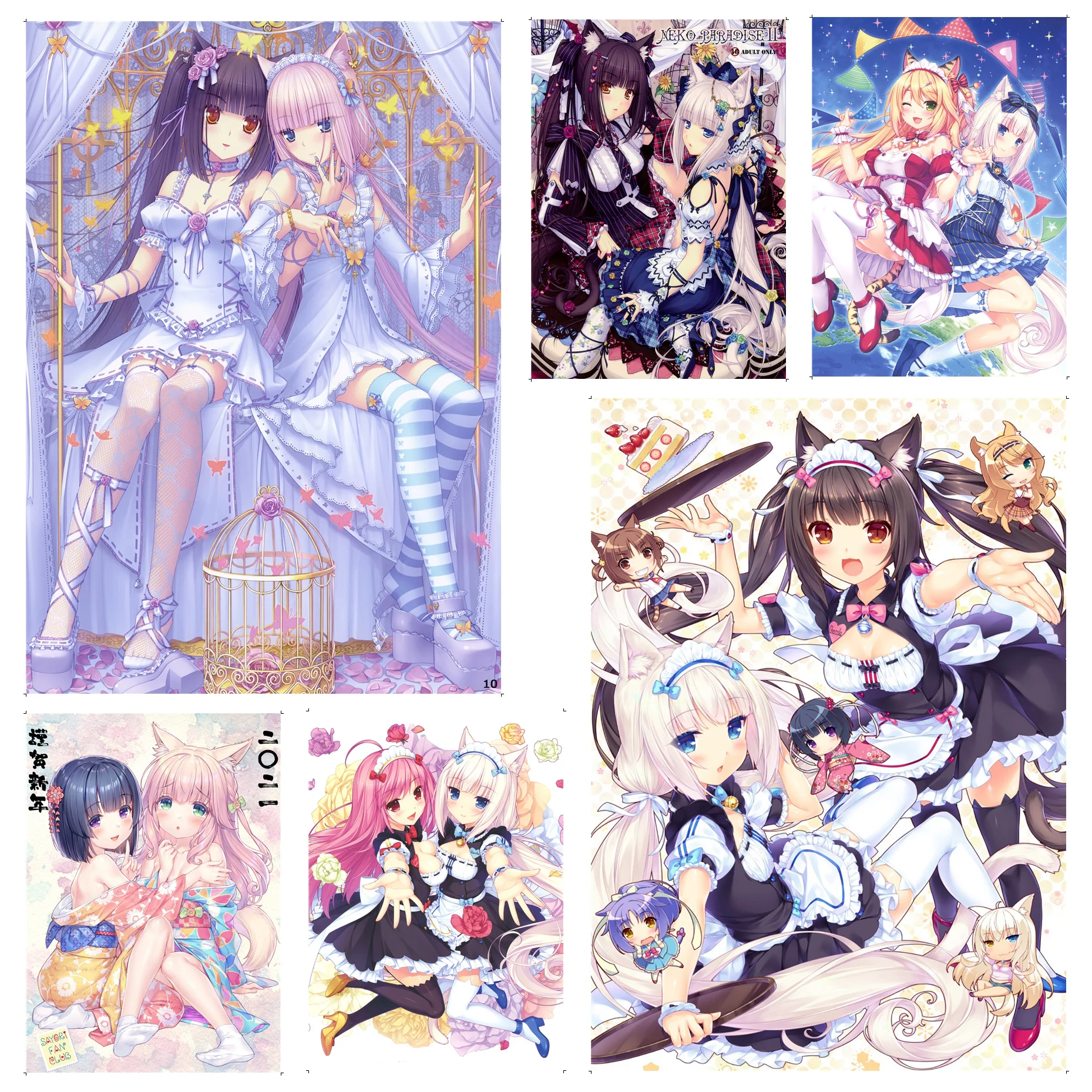 Pósteres adhesivos de película Nekopara de Anime, póster de calidad HD, pintura artística de pared, decoración de estudio, pegatinas de pared artísticas