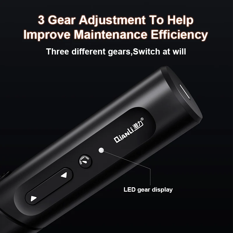 QIANLI Upgrade Electronic Wireless Glue Remover with Green Dust Light Portable Angle Adjustment Glue Cleaning Machine