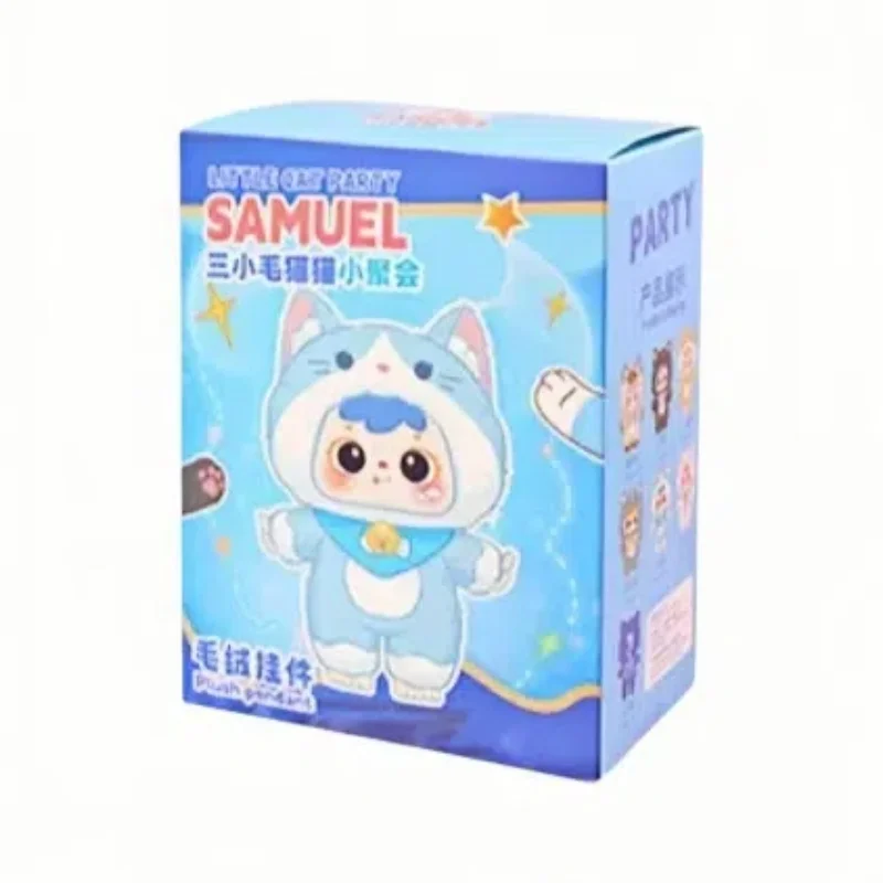 

New Genuine Samuel Cat Party Plush Blind Box Series Around Cute Doll Eyes Can Move A Variety Of Styling Gifts Hand-Made Ornament