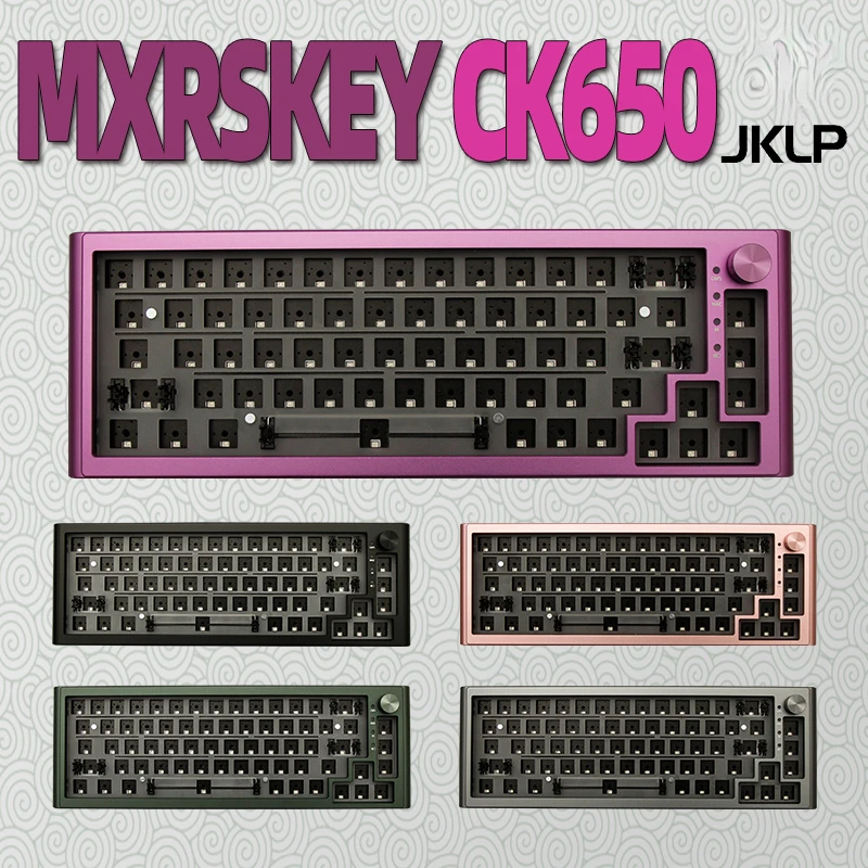 

MXRSKEY CK650 Aluminum Mechanical Keyboard Kit Wireless Tri-mode Gasket HotSwap RGB Built-in Knob CNC Custom 65% Gaming Keyboard