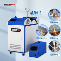 Razortek cnc High quality guarantee efficient 3000w 1.5kw all in one 4in 1 fiber laser welder oil cleaning cutting machine