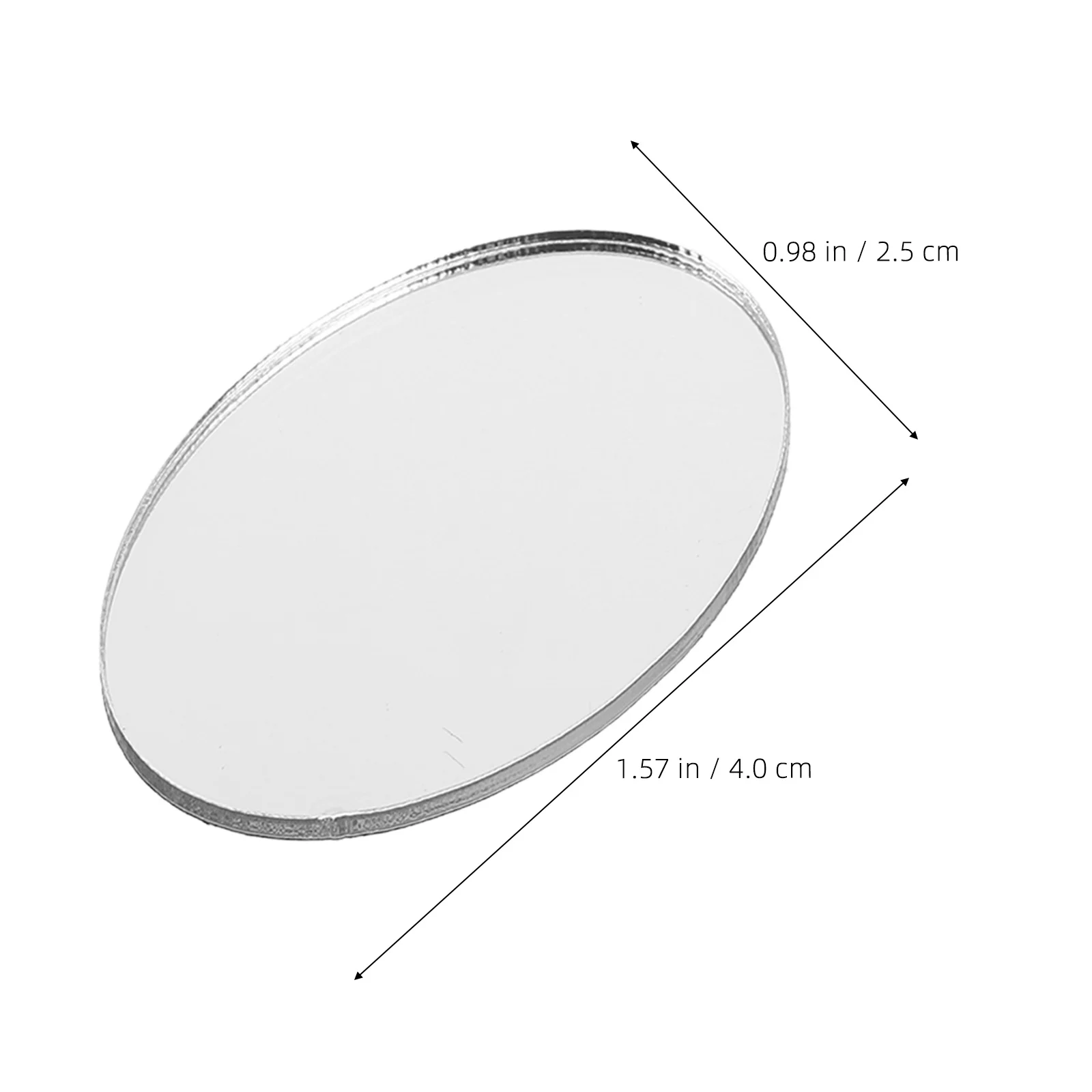 5 pçs espelho adesivo telefone pingente adesivo plano para caso móvel compacto viagem maquiagem espelho resistente a riscos superfície prata