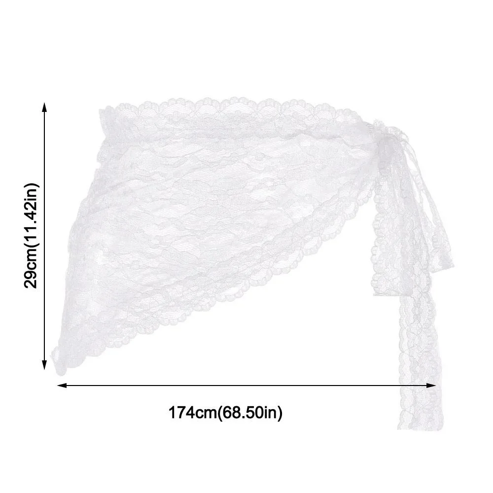 Fashion Lace-up Lace Mini Skirt Slim Fit Pretty Apron Wrap Skirt Harajuku Y2K Fart Curtain for Women