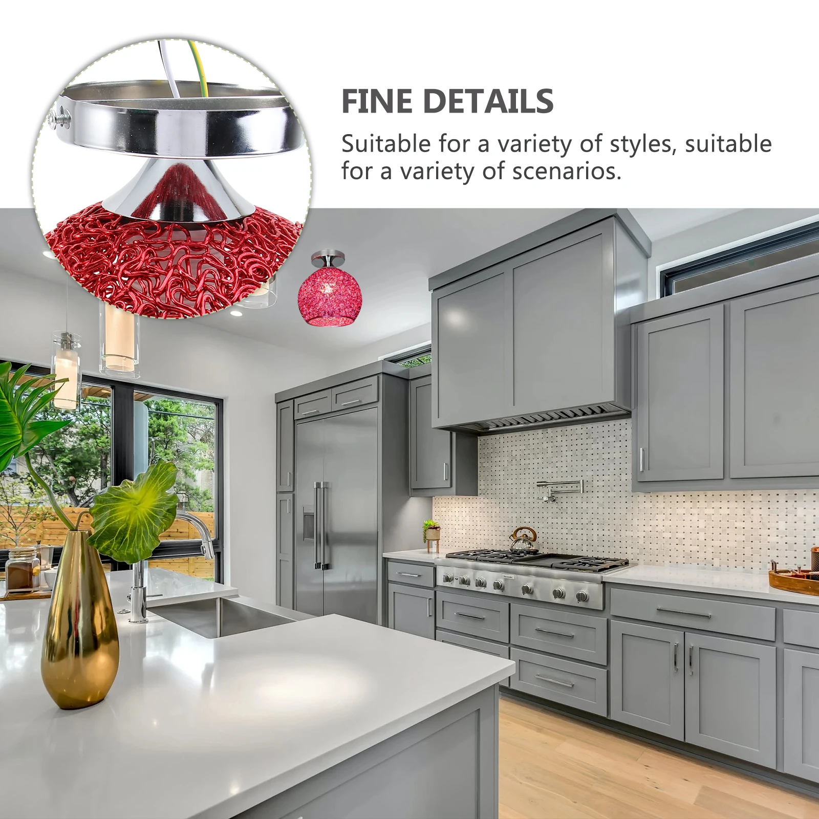 

1pc Led Ceiling Light Decorative Modern Plastic Aluminum Creative Ball Shape Lamp Large Irradiation Range Easy Install Durable