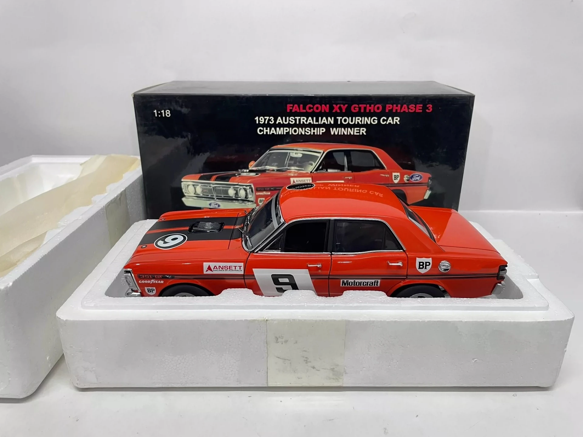Autoart 1:18 Falcon XY GTXO 1973 #9 Simulation Limited Edition All Open Alloy Metal Static Car Model Toy Gift