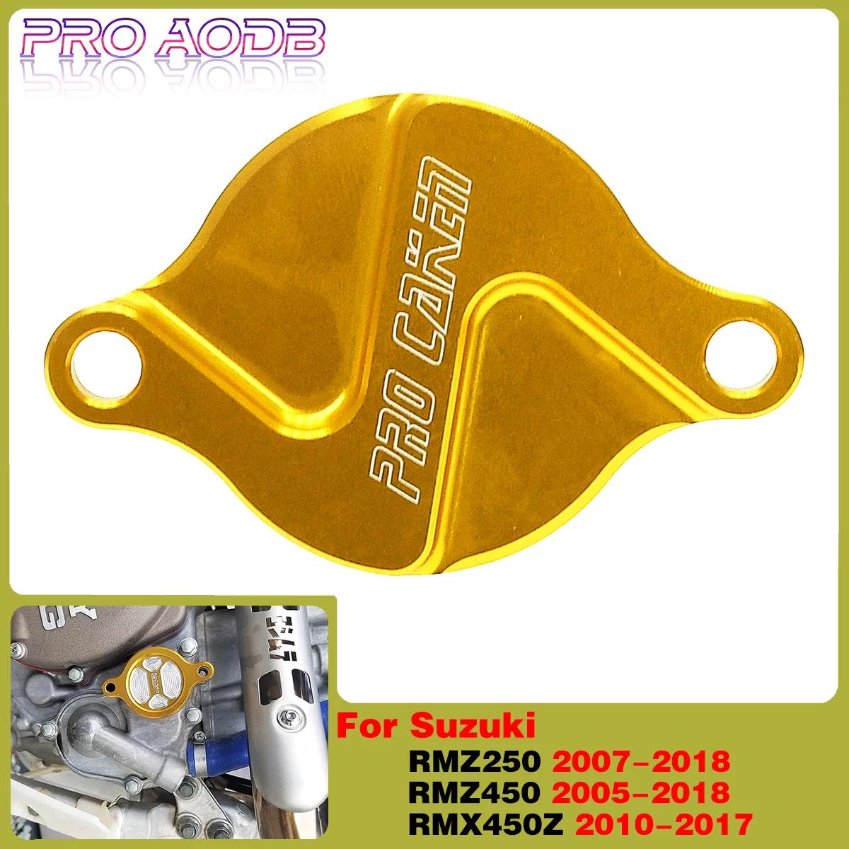 Motorcycle CNC Aluminum Oil Filter Cover For Suzuki RMZ250 2007-2018 RMZ450 2005-2018 RMX450Z 2010-2017 RMZ 250 450 CC Dirt bike