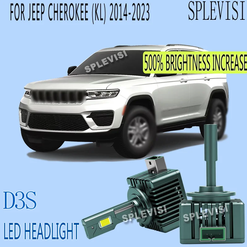 

no dark spot 42302 (42403C1) Car Headlight Bulbs LED For JEEP CHEROKEE (KL) 2014 2015 2016 2017 2018 2019 2020 2021 2022 2023