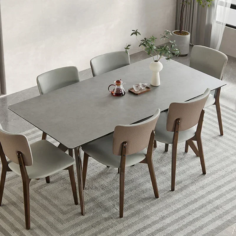 Small Wood Table Coffee Conference Luxury Modern Dinner Dining Table Set Restaurant Center Desk Mesa Garden Furniture Sets