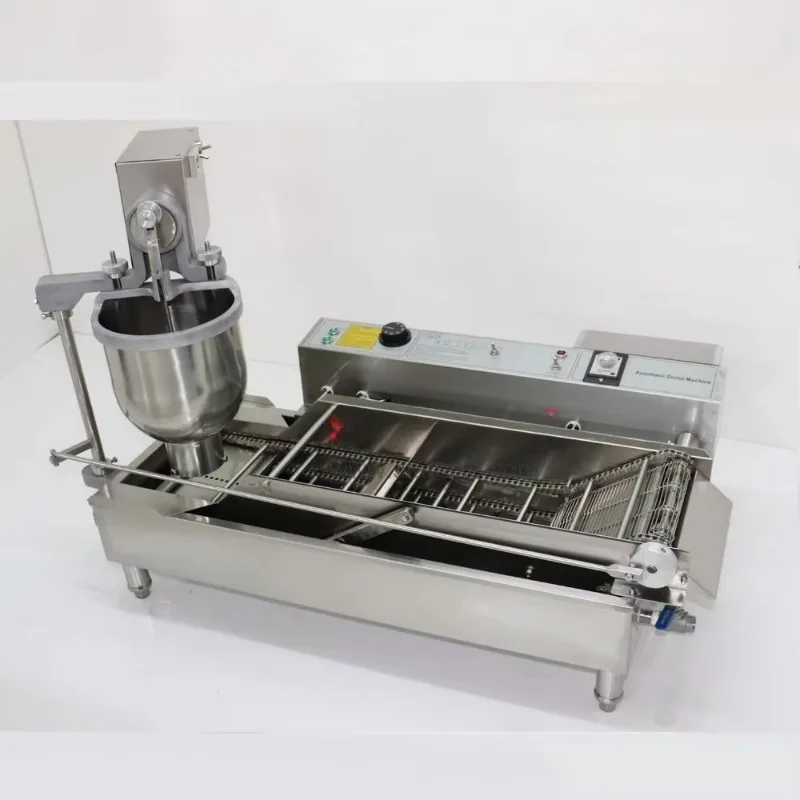 Industrial Double Row Full Automatic Donut Fryer Electric 220v Milk Flour Maker Customized