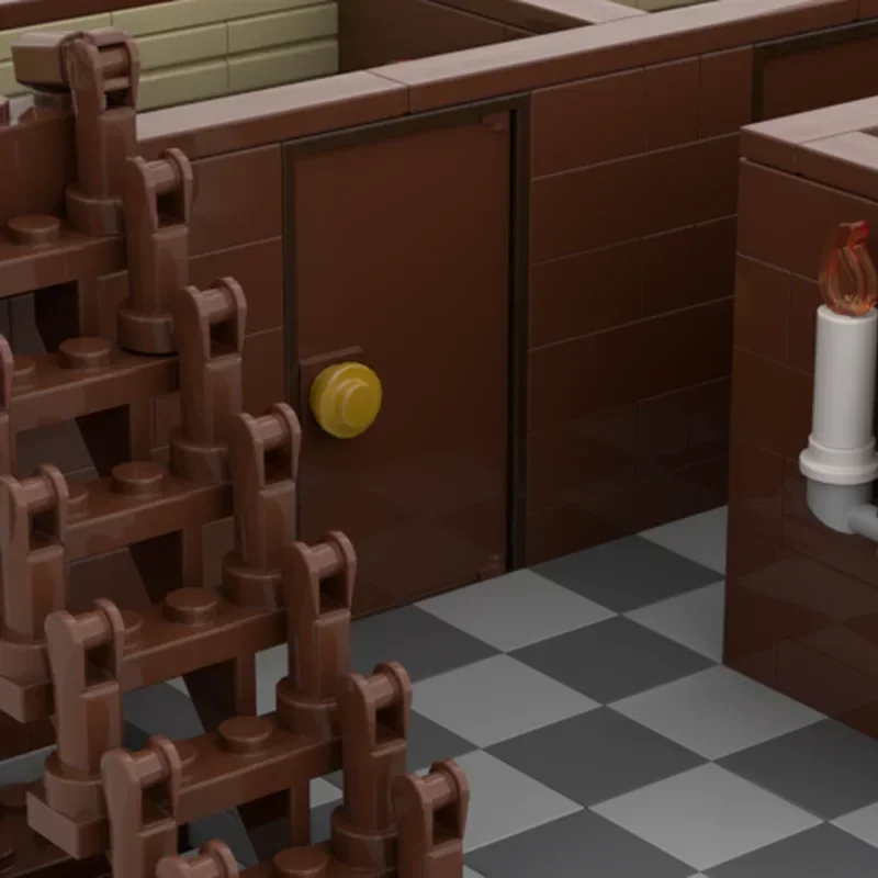 중세 성 모델 Moc 빌딩 블록 중세 호텔 기술 벽돌 DIY 조립 건설 장난감 휴일 생일 선물