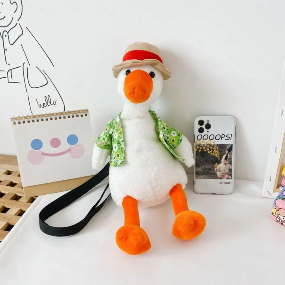 Tote Bag Refueled Duck Plush Bag Cartoon Zipper Cartoon Shoulder Bag Cute Large Capacity Plush Crossbody Bag Couple