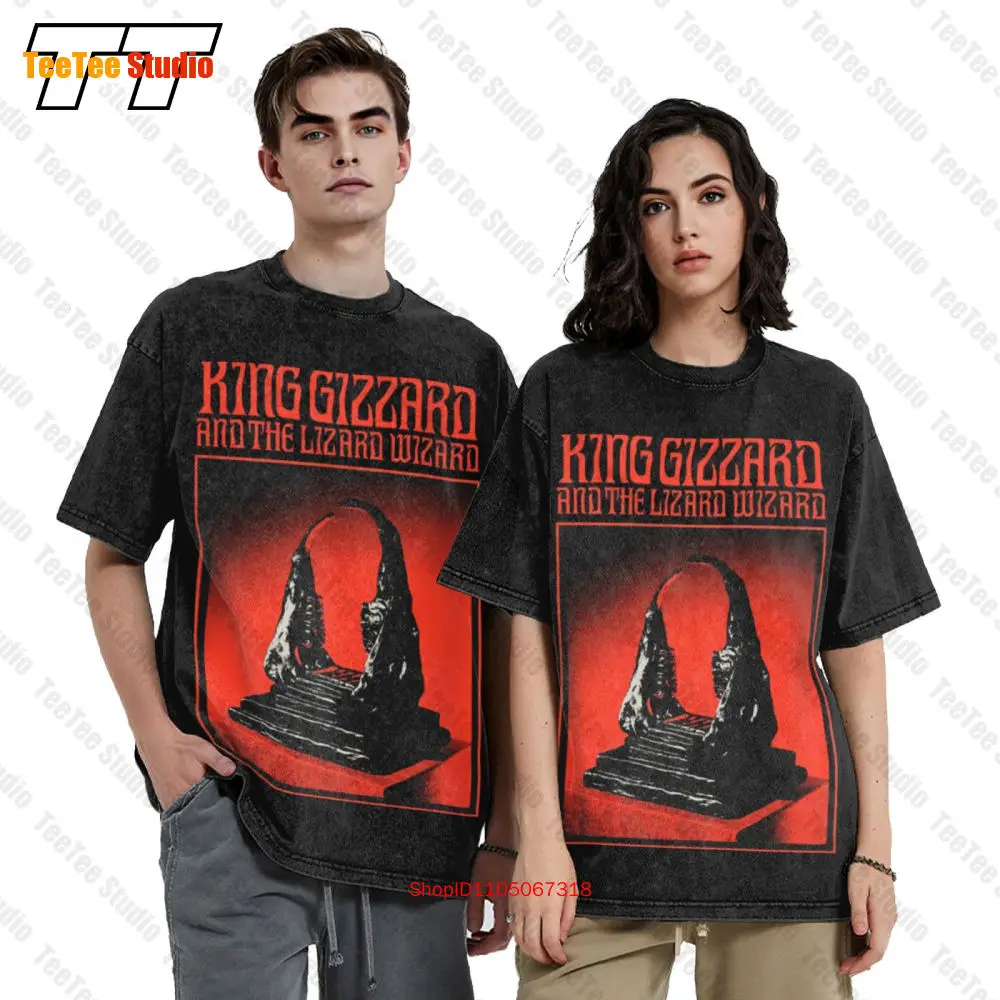 تي شيرت King Gizzard And The Lizard Wizard World Tour 2019 الكلاسيكي كبير الحجم JQNC #2